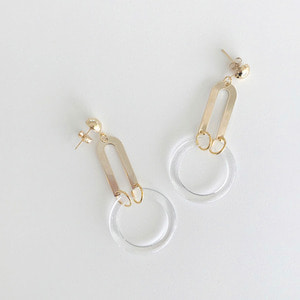 Clear ring earring