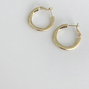 Gold wave earring